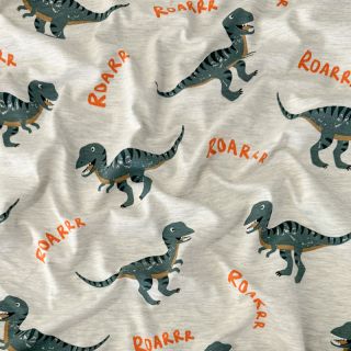 Pletenina Dinosaurs ecru melange