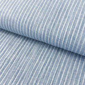 Dvojna gaza/muslin YARN DYED Stripes light blue
