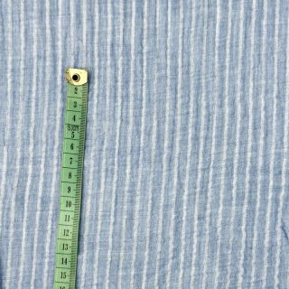 Dvojna gaza/muslin YARN DYED Stripes light blue