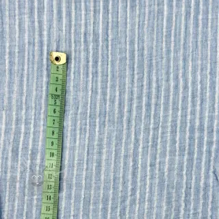 Dvojna gaza/muslin YARN DYED Stripes light blue