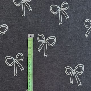 Pletenina Glitter bows indigo melange
