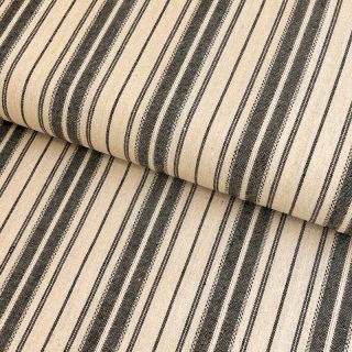 Viskoza z lanom Doubled stripes black