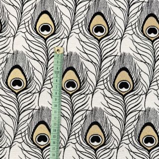 Dekorativna tkanina jacquard Peacock Feather Deco metallic deluxe
