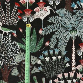 Dekorativno blago jacquard Botanic Paradise Bird