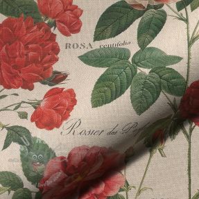 Dekorativno blago Linenlook premium Vintage Rose Garden digital print