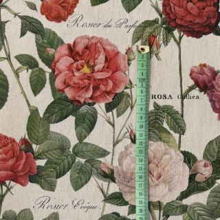 Dekorativno blago Linenlook premium Vintage Rose Garden digital print