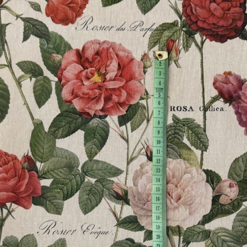 Dekorativno blago Linenlook premium Vintage Rose Garden digital print