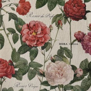 Dekorativno blago Linenlook premium Vintage Rose Garden digital print