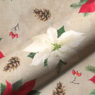 Dekorativno blago Classic Poinsettia Flower digital print
