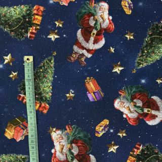 Dekorativno blago Classic Santa Scene digital print