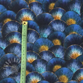 Dekorativno blago Scale Peacock Feather digital print