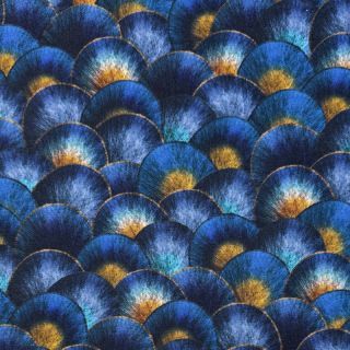 Dekorativna tkanina Scale Peacock Feather digital print