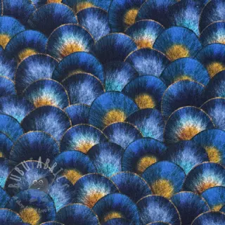 Dekorativno blago Scale Peacock Feather digital print