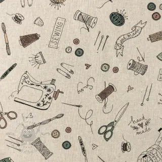 Dekorativno blago Linenlook Sewing Doodle Craft