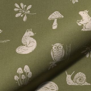Dekorativna tkanina Linenlook Forest Animal Scene