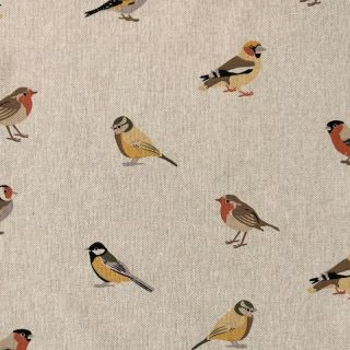 Dekorativna tkanina Linenlook Tiny Garden Birds