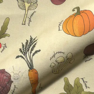 Dekorativno blago Veggie Harvest Garden digital print