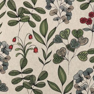 Dekorativna tkanina Linenlook Hand Drawn Foliage