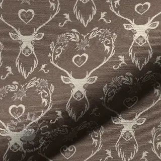 Dekorativno blago jacquard DOUBLE FACE Landhaus Deer Heart taupe
