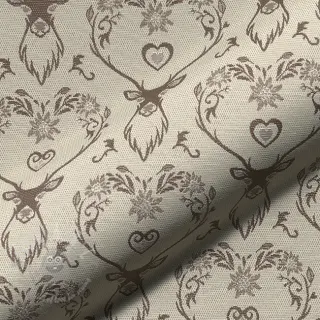 Dekorativno blago jacquard DOUBLE FACE Landhaus Deer Heart taupe