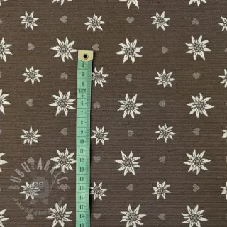 Dekorativno blago jacquard DOUBLE FACE Landhaus Edelweiss taupe