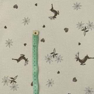 Dekorativno blago jacquard DOUBLE FACE Landhaus Mixed Icon taupe
