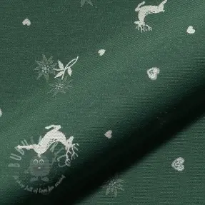 Dekorativno blago jacquard DOUBLE FACE Landhaus Mixed Icon forest green