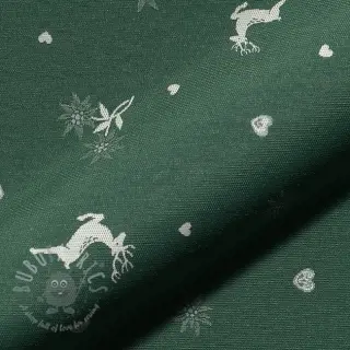 Dekorativno blago jacquard DOUBLE FACE Landhaus Mixed Icon forest green