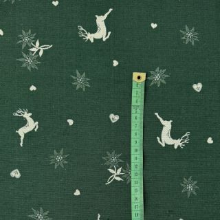 Dekorativna tkanina jacquard DOUBLE FACE Landhaus Mixed Icon forest green