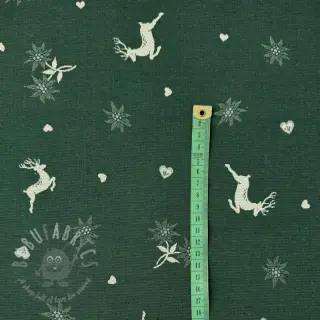 Dekorativno blago jacquard DOUBLE FACE Landhaus Mixed Icon forest green