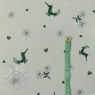 Dekorativno blago jacquard DOUBLE FACE Landhaus Mixed Icon forest green