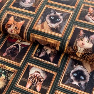 Dekorativna tkanina Cats Golden Age digital print