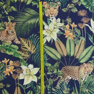 Dekorativna tkanina GOBELIN PREMIUM Leopard Leaf Jungle