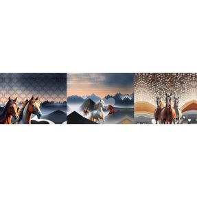 Tkanina jersey Desert Horses PANEL digital print
