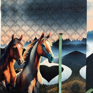 Tkanina jersey Desert Horses PANEL digital print