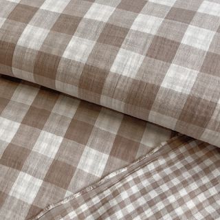 Dvojna gaza/muslin Double sided CHECKS MINI sand