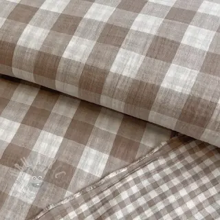 Dvojna gaza/muslin Double sided CHECKS MINI sand