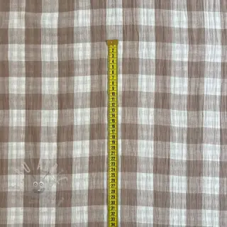 Dvojna gaza/muslin Double sided CHECKS MINI sand