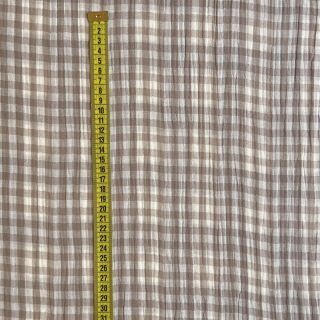 Dvojna gaza/muslin Double sided CHECKS MINI sand