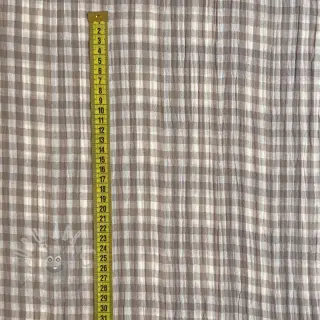 Dvojna gaza/muslin Double sided CHECKS MINI sand