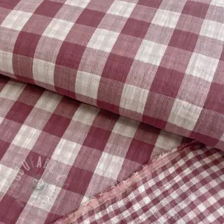 Dvojna gaza/muslin Double sided CHECKS MINI rosewood