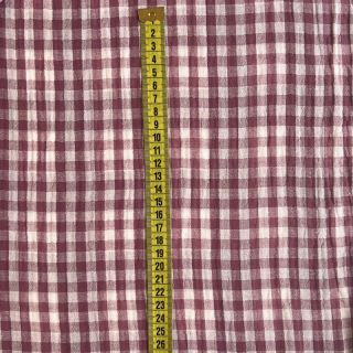 Dvojna gaza/muslin Double sided CHECKS MINI rosewood