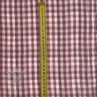 Dvojna gaza/muslin Double sided CHECKS MINI rosewood