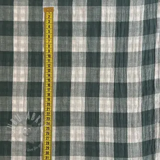 Dvojna gaza/muslin Double sided CHECKS MINI cyan