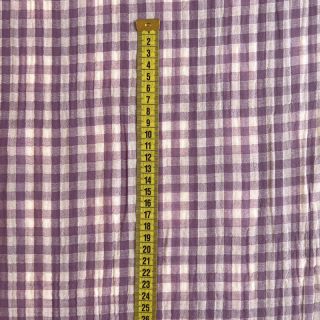 Dvojna gaza/muslin Double sided CHECKS MINI grape
