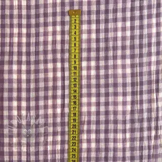 Dvojna gaza/muslin Double sided CHECKS MINI grape