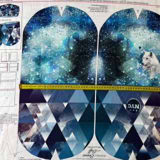 Tkanina jersey Ice Crystals PANEL SET FOR ADULTS digital print