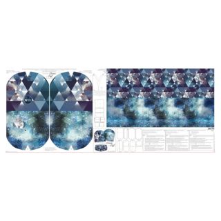 Tkanina jersey Ice Crystals PANEL SET FOR ADULTS digital print