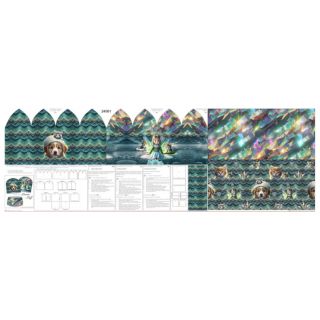 Tkanina jersey Pet Fairy PANEL SET digital print