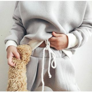 Kosmatena prevešanka JOGGING light grey